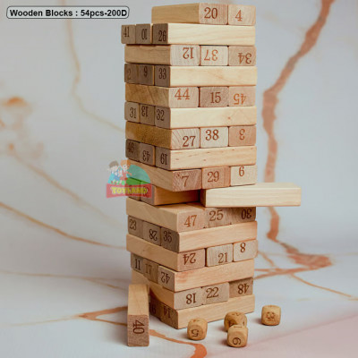 Wooden Blocks : 54pcs-200D